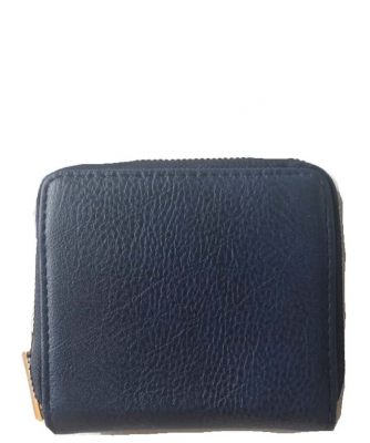 Zip Closure Half Wallet  AD019 BLACK